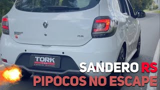 Sandero RS com POPS AND BANGS 🔥 Shorts [upl. by Ecarret]