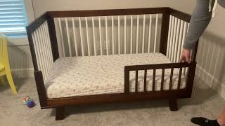 Babyletto Hudson 3 in 1 Convertible Crib with Toddler Bed Conversion Kit Review [upl. by Lucho]