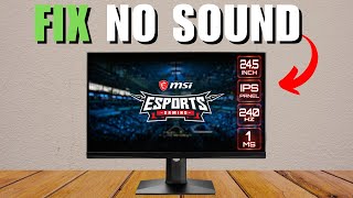 MSI Monitor No Sound  How To FIx [upl. by Eentrok]