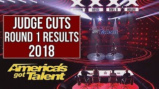 AGT RESULTS  JUDGE CUTS Round 1  Americas got talent 2018 [upl. by Anil309]