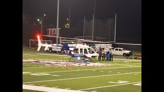 Cocke County player flown out with concussion during Cherokee High School football game [upl. by Grantham]