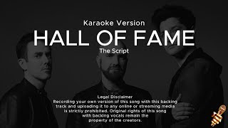 The Script  Hall Of Fame Karaoke Version [upl. by Nyrek]