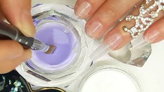 UÑAS ACRILICAS DISEÑO CRISTAL CON TERCERA DIMENSIÓN LUJOSAS [upl. by Kapoor926]