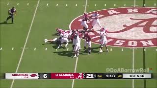 Trajan Jeffcoat Arkansas Edge vs Alabama 2023 [upl. by Assiralc]