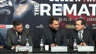 TONY BELLEW HAS STRONG FINAL WORDS FOR DAVID HAYE quotI DONT TIRE IN 12 ROUNDS HE DOESquot [upl. by Yup]