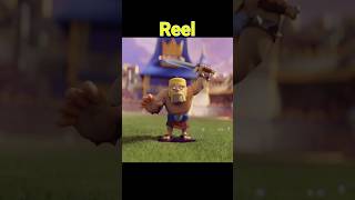 Reel vs real clash of clans ⚔️ super barbarian 💥 vs giant clashofclans superbarbarian gaint coc [upl. by Rip680]