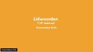 Lidwoorden 1e4e naamval deel 3 [upl. by Halley447]