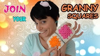 How To Join Granny Squares  Easy Crochet Tutorial for Beginners [upl. by Jamison]