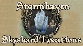 ESO Stormhaven All Skyshard Locations updated for Tamriel Unlimited [upl. by Witkin]