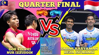 QF🇲🇾Goh Sze FeiIzzuddin Rumsani VS 🇮🇩Sabar GutamaMoh Reza Isfahani🔥‼️ China Masters 2024 [upl. by Norrehc]