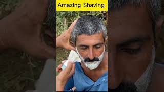 ASMR Fast Shaving Cream with barber asmrvideo shaving asmrbarber haircut [upl. by Teri]