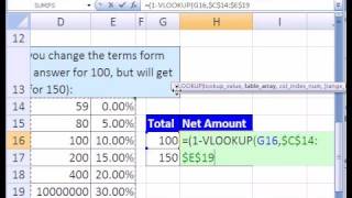 Excel Magic Trick 128 VLOOKUP Categories [upl. by Maillw]