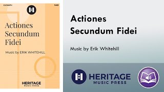 Actiones Secundum Fidei SAB  Erik Whitehill [upl. by Evelina]