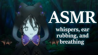 【ASMRSR3D】soft whispers ear rubbing and breathing ✨ [upl. by Grissel]