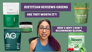 Dietitian Reviews Best Greens Powders  Heres what I like and DONT like [upl. by Aihceyt]