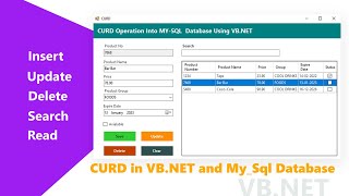 VBNET SQL XAMPP  insert update delete search CRUD in Visual Basic Net [upl. by Anirdna]