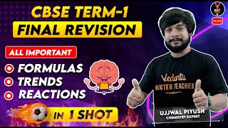 Final Revision CBSE Class 12 Chemistry Term 1 All Important Formulas Trends Reactions in 1 Shot [upl. by Ileane]