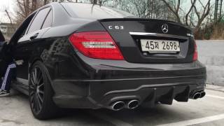 Benz C63 amg Exhaust MCT  C63 AMG 배기음 [upl. by Hutchison]