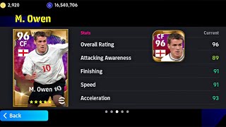 How to train LEGENDARY Owen 96 card🔥  EFOOTBALL 2024 mobile [upl. by Nisior897]