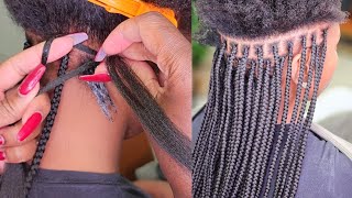 HOW TO BOX BRAIDS Short Hair [upl. by Nylirret]