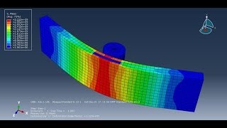 Abaqus Contact Model Tutorial  Three Point Bend [upl. by Millard]