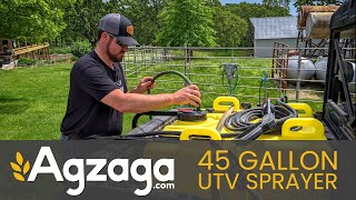 AgSpray 45 Gallon UTV Sprayer  Review by Agzaga [upl. by Calandra411]