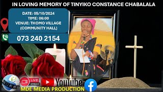 IN LOVING MEMORY OF TINYIKO CONSTANCE CHABALALA​ [upl. by Scarrow]