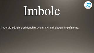 How to pronounce Imbolc [upl. by Eilrac]