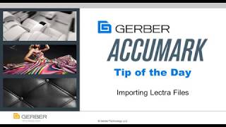 AccuMark Tip of the Day  Importing Lectra Files [upl. by Anairdna]