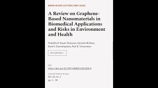 A Review on GrapheneBased Nanomaterials in Biomedical Applications and Risks in Envi  RTCLTV [upl. by Akema]