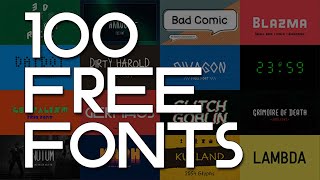 100 FREE FONTS [upl. by Glynias623]