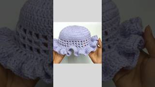 Soft Lilac Mesh Crochet Bucket Hat with Sweetheart Ruffles [upl. by Dawn]