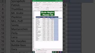 Arbeitszeiten berechnen ⏳ excel shorts [upl. by Gnagflow]