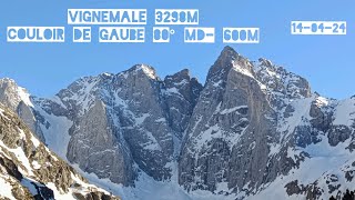 Vignemale 🏔️ 3298m  Couloir de Gaube 600m MD 80º [upl. by Yerffoeg]