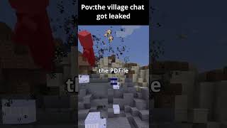 the village chat got leaked minecraftmemes minecrafthumor funnymemes gamingmemes [upl. by Ress]