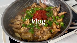 Vlog～吃吃日常～麻辣鸡爪，煎午餐肉，购买面包～ [upl. by Weasner]