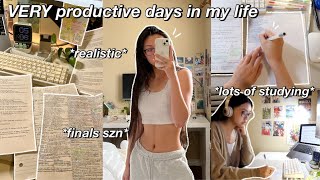 STUDY VLOG  the MOST productive days in my life  finals week vlog lots of note taking amp more [upl. by Calli]