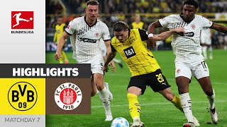 Pauli Fights BVB Wins  Borussia Dortmund  FC St Pauli 21  Highlights  MD 7 – Bundesliga 2425 [upl. by Yecam]