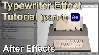 Typewriter Effect After Effects Tutorial  pt 1 [upl. by Nnylamme]