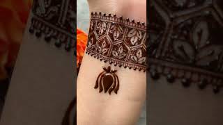 Simple mehendi design  wrist mehendi shorts mehndi youtubeshorts ytshorts mehndidesign henna [upl. by Hoopen301]