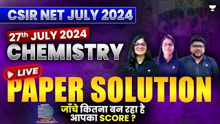 CSIR NET Chemistry 2024 Detailed Paper Solution  CSIR NET Chemistry 2024  CSIR NET 2024 [upl. by Otsugua935]