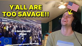 American reacts to Europes FUNNIEST Football Chants [upl. by Blessington]