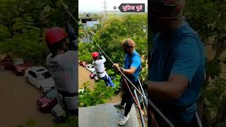 ZipLine Activity Monteria Resort Karjat ziplineadventure adrenalinerush montería karjat [upl. by Estus]