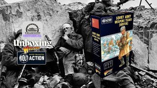 Unboxing Warlord Games Bolt Action Soviet Weapons Teams Winter Unboxing [upl. by Nerdna]