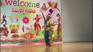 Janutha Sabdham Kuchipudi Dakshitha Jalasutram in TAL Telugu Association London2024 children’s day [upl. by Ahcila43]