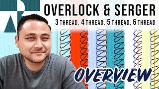 Different types of overlocks  sergers amp stitches Merrow 3 Thread 4 Thread 5 Thread 6 Thread [upl. by Krell]