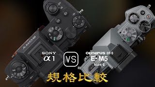 Sony A1 與 Olympus OMD EM5 Mark III 的規格比較 [upl. by Quinby942]