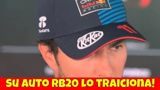 Checo Pérez decepcionado por upgrades en auto Red Bull en las Prácticas 2 del GP de España Formula 1 [upl. by Ahsinar]