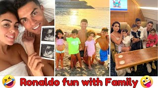 Cristiano Ronaldo And His Family FUNNY Moments🤣 Part 1 [upl. by Admana]