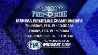 MSHSAA Wrestling Championships on FOXSportsMidwestcoms Bommarito Automotive Prep Zone [upl. by Eicnarf647]